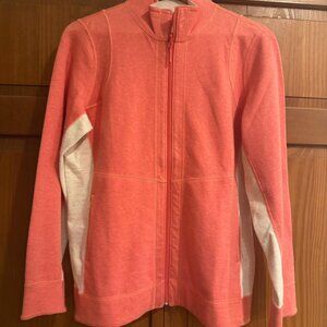 Tommy Bahama Reversable Zip-Front Jacket – Coral & Cream – Athleisure Layer-MED
